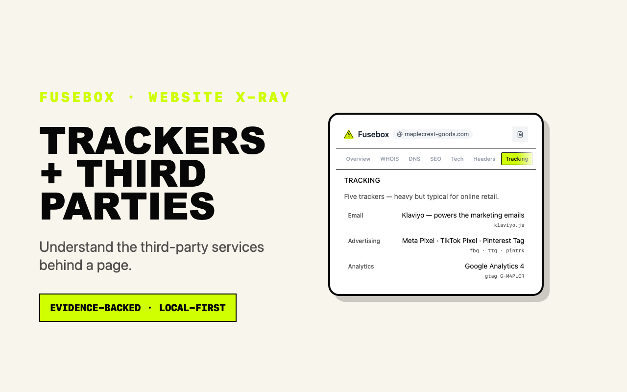 Trackers and third parties