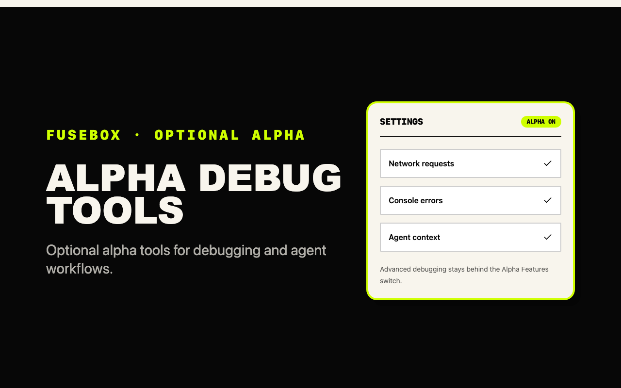 Optional alpha tools
